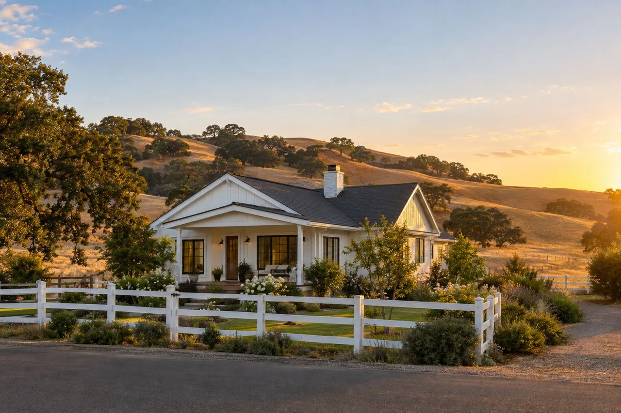 Illustrative home in a rural setting